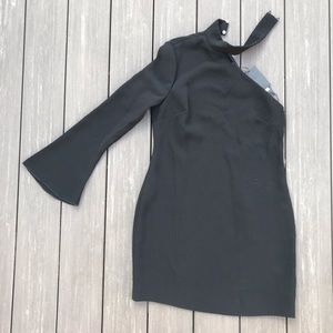 Rachel Zoe Black One Shoulder Choker Party Dress